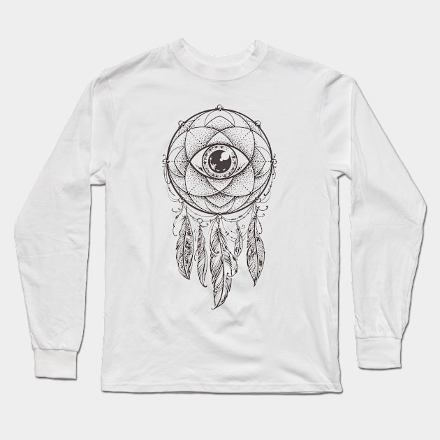 Dream Catcher Long Sleeve T-Shirt by Vecster